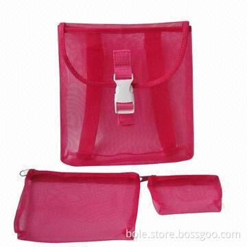 PVC Cosmetic Bags, Zipper Closure, Eco-friendly and Nice Workmanship